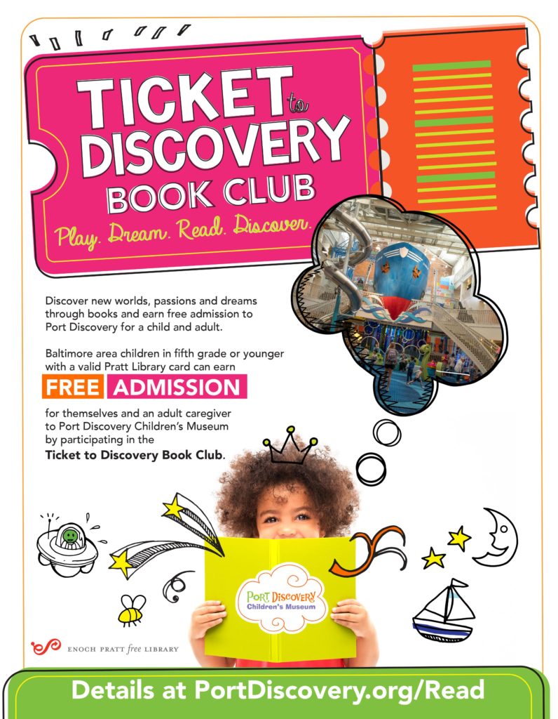 Image that says Ticket Discovery Book Club in Baltimore